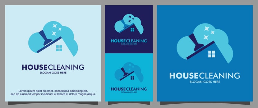 Cleaning services logo design template vector