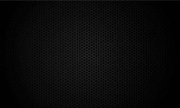 Black with hexagonal mesh texture vector