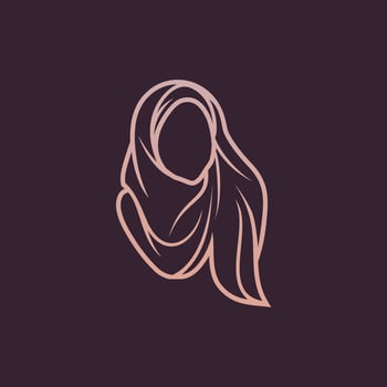 Beauty hijab logo designs vector muslimah fashion logo template