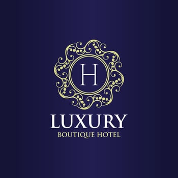 Luxury logo design letter h vector