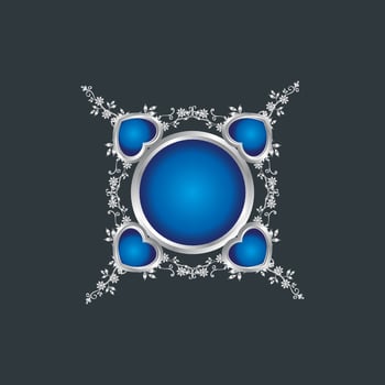 Luxury jewelry ornament background design made from silver vector