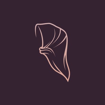 Beauty hijab logo designs vector muslimah fashion logo template