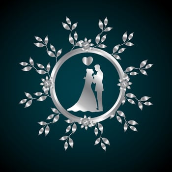 silver wedding pattern abstract background vector