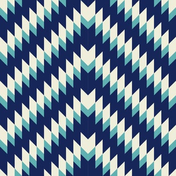 Geometric zigzag pattern. Blue-white color chevron triangle zigzag shape seamless pattern background. Use for fabric, textile, interior decoration elements, upholstery, wrapping. vector
