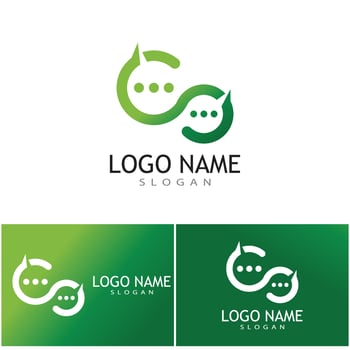 Speech bubble Logo template vector illustration