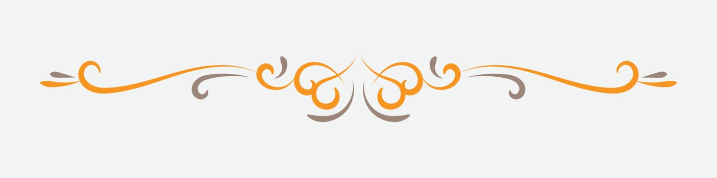 text divider. Calligraphic ornament. Vintage Decorations. Vector isolated illustration.
