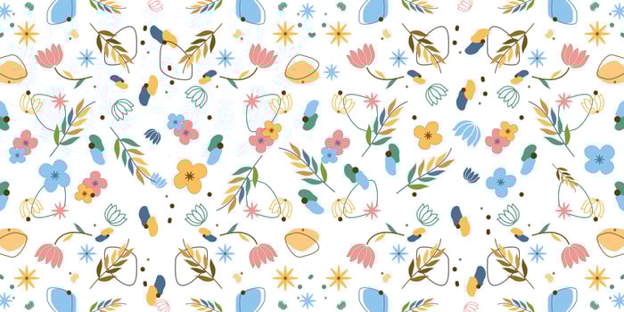 Colorful flat abstract ornamental floral seamless pattern background vector