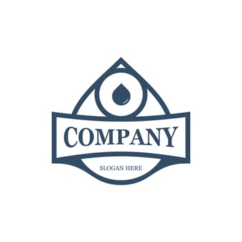Drop Water Badge Stamp Illustration Creative Logo vector