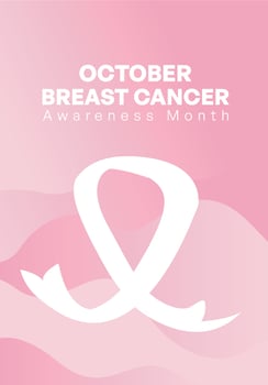 Social Media Template Poster and Banner Set for October Breast Cancer Awareness Month 2022 vector