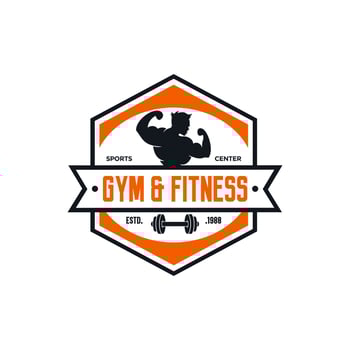 Fitness logo design template health or gym vector image