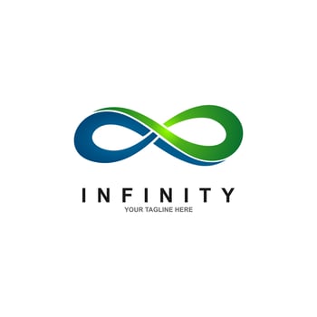 Infinity symbol limitless logo design vector template