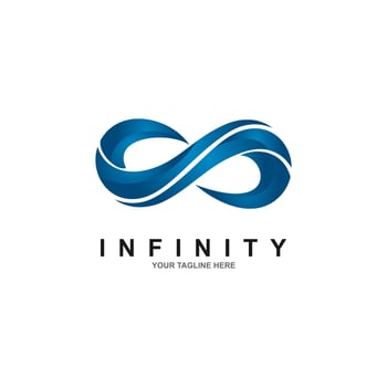 Infinity symbol limitless logo design vector template