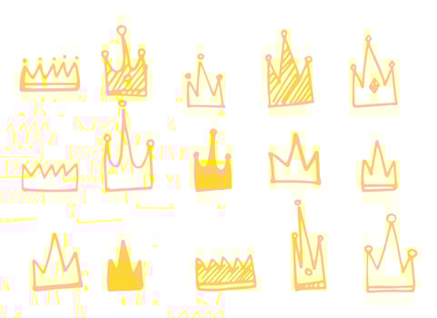 crown vector design illustration isolated on white background