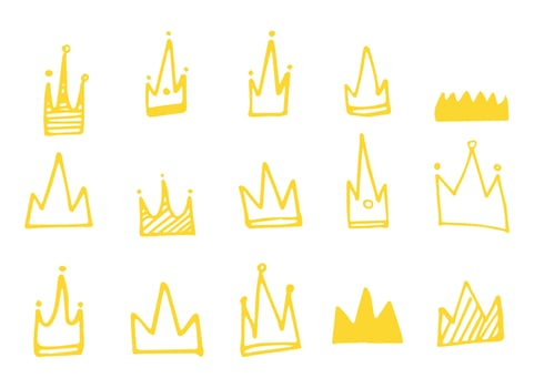 crown vector design illustration isolated on white background