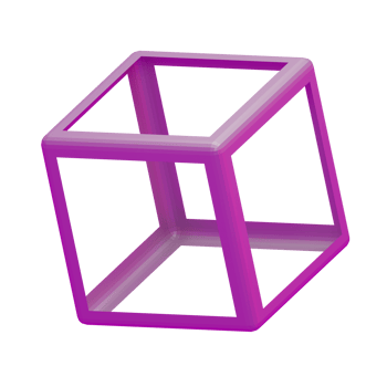 Frame Cube Geometry 3D Illustrations png