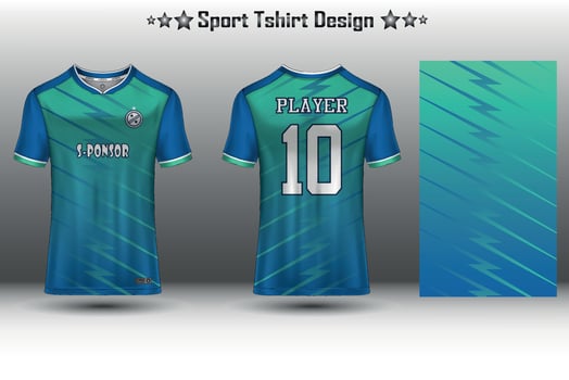 Soccer jersey mockup football jersey design sublimation sport t shirt design collection for racing, cycling, gaming, motocross vector