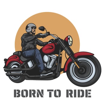 born to ride vector
