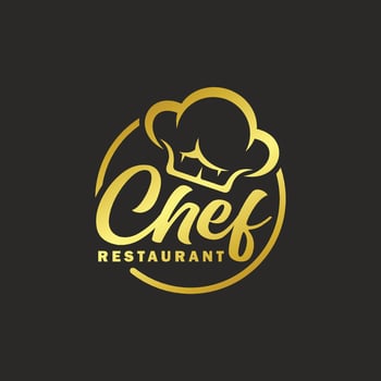 Chef logo design vector illustration. Restaurant logo