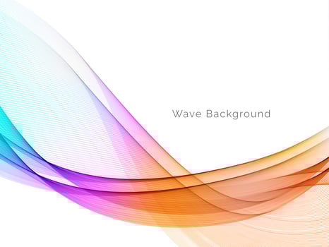 colorful wave style smooth modern background vector