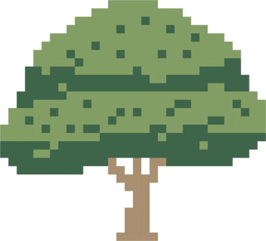 simplicity tree freehand pixel flat design png