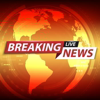 Breaking news background, TV channel news screensaver, vector illustration