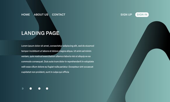 Modern Minimalist Abstract Landing Page Background with Gradient Color vector