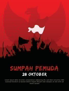 happy indonesian youth pledge. suitable for greeting card, poster and banner. selamat hari sumpah pemuda vector