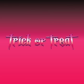 Trick or Treat Text Banner. Text isolated. Halloween. Vector illustration.