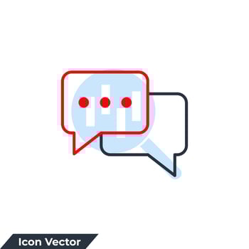 Chat Bubble icon logo vector illustration. Talk bubble speech symbol template for graphic and web design collection