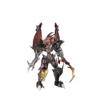 Monster character defense pose png