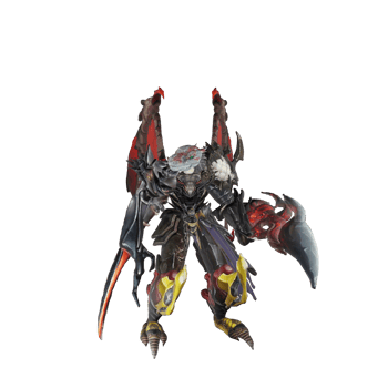 Monster character defense pose png