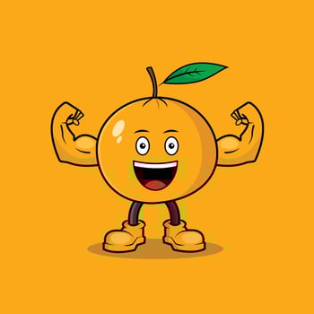 Strong orange carton vector