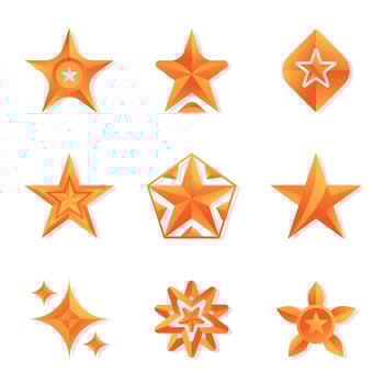 Star Icon Set Template vector