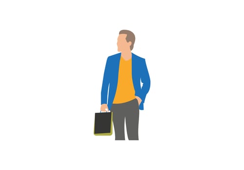 Businessman vector illustration with modern trendy eps