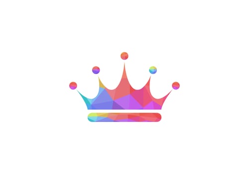 Crown logo vector icon illustration with various color. Crown icon with modern trendy