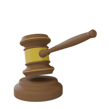 3d render hummer judge, justice and law concept. png file