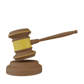 3d render hummer judge, justice and law concept. png file