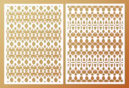 seamless die cut decorative pattern template vector