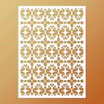 seamless die cut decorative pattern template vector