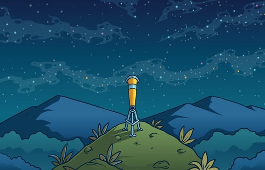 night sky milky way on mountain vector