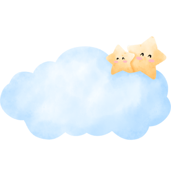 Cute cloud in watercolor png