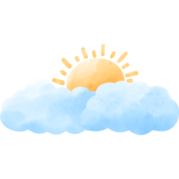 Cute cloud in watercolor png