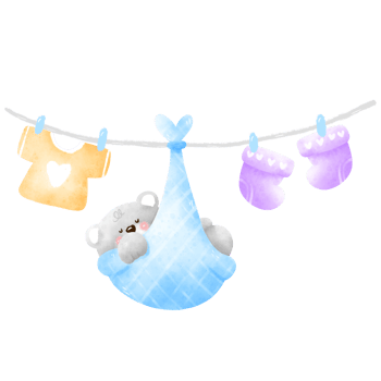 Baby bear baby shower png