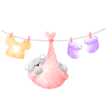 Baby bear baby shower png