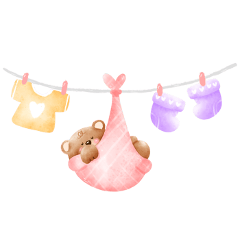 Baby bear baby shower png