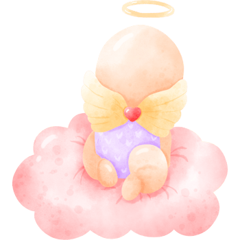 Angle baby on cloud png