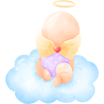 Angle baby on cloud png