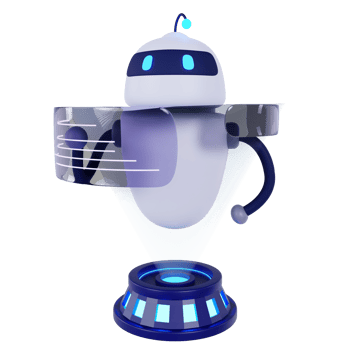 3D Artificial Intelligence Robot Hologram Illustration png