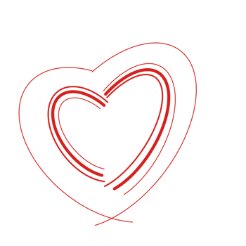 red line draw around red heart icon background, hand draw shape symbol love, design elements isolated for love wedding, woman, man, valentine day or mother day, copy text card png