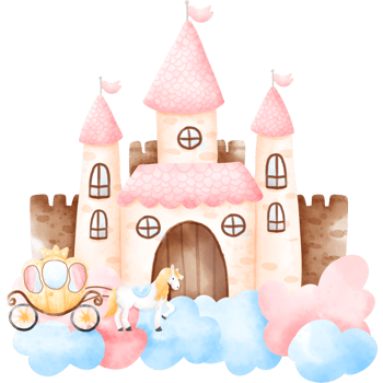 Castle in watercolor png